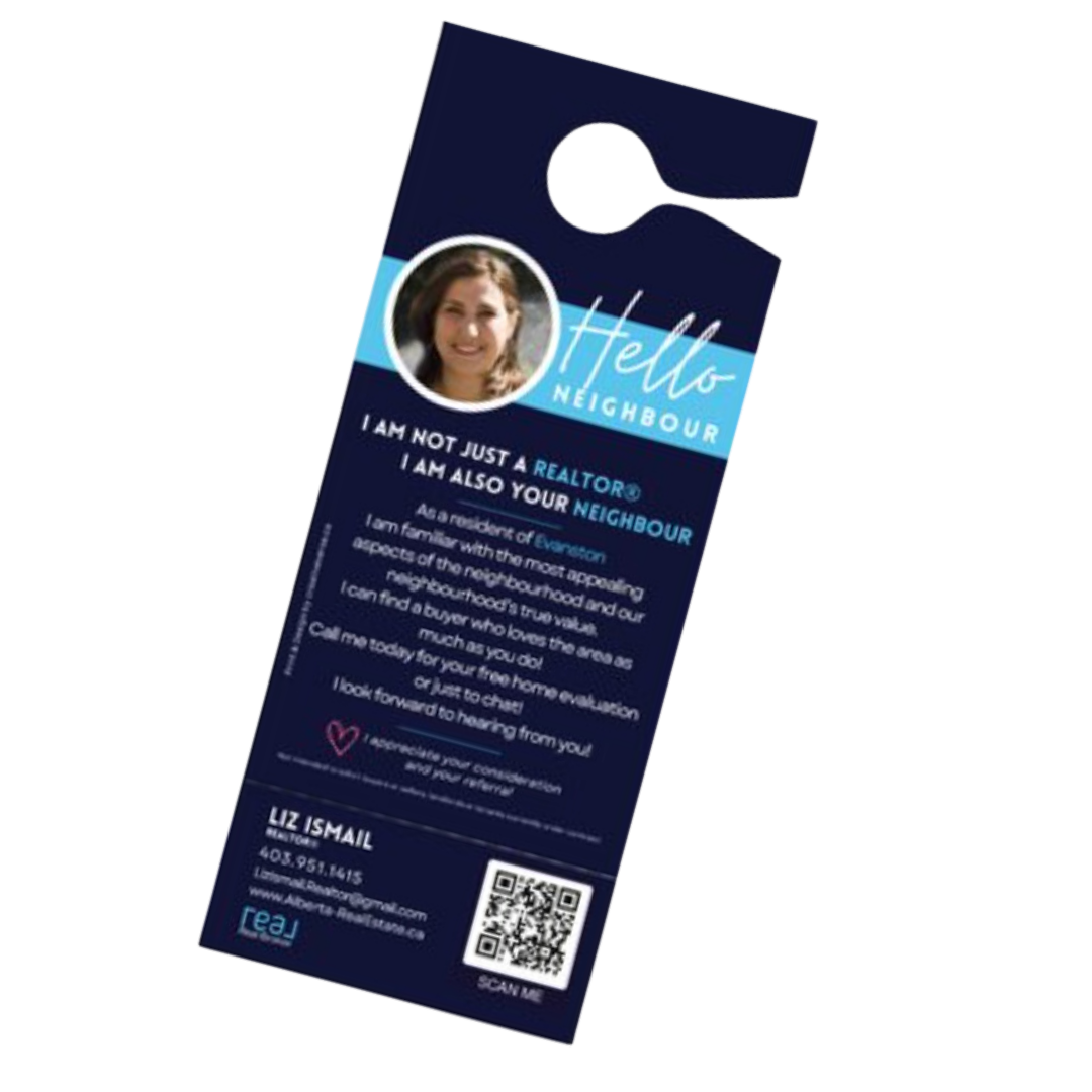 Premium glossy door hangers 4.25 x 11