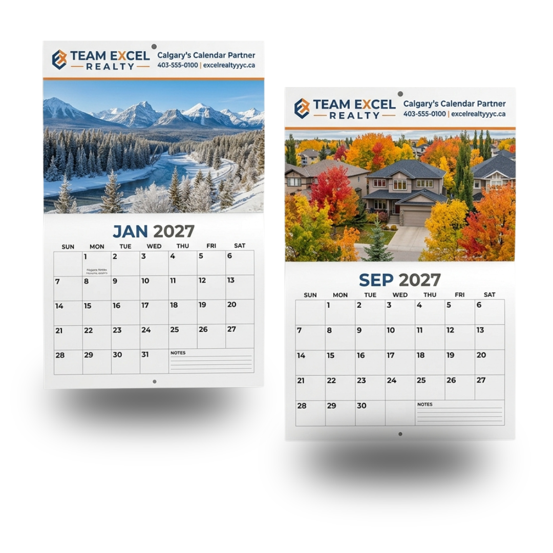 Custom printed wall calendars
