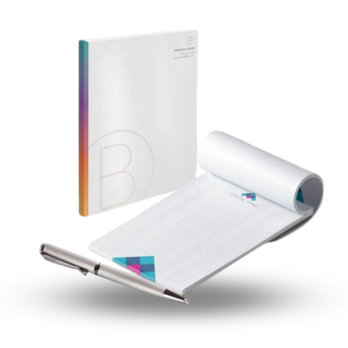 Full color branded notepads - 4.25 x Height 5.5